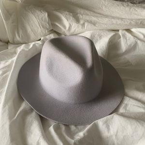 Grey Brimmed Fedora